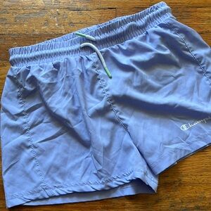 Girls light purple Champion athletic shorts with built-in underwear size 14–16
